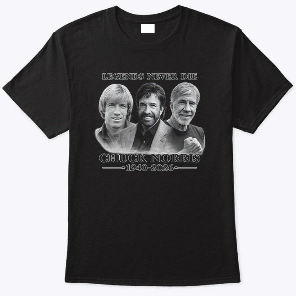 Chuck Norris Legends Never Die 1940-2026 T Shirt